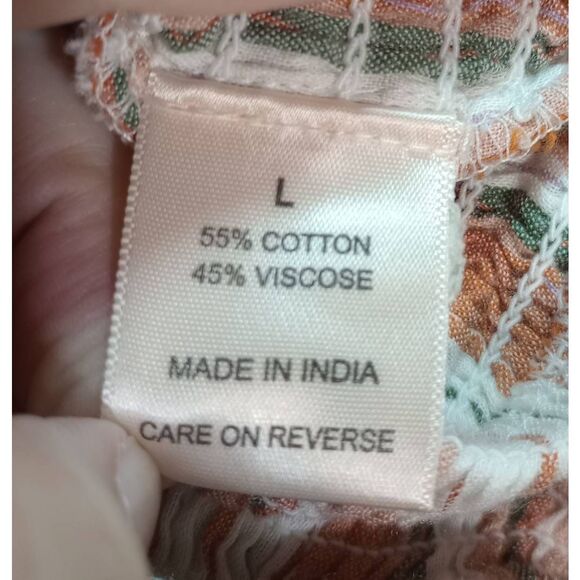 Dizzire Shirt Ladies Large Off The Shoulder Orange - Picture 5 of 6